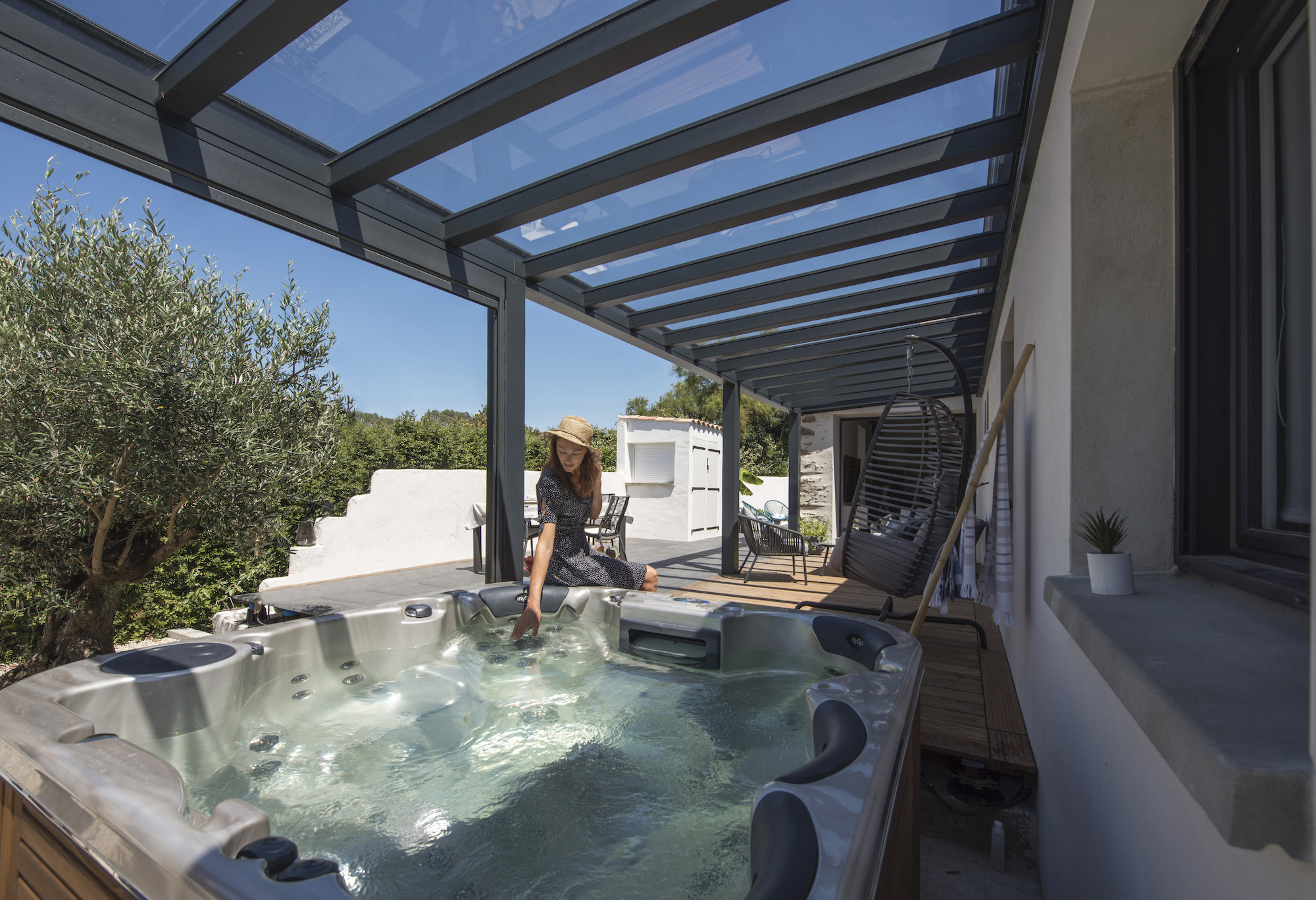 Pergola Luminov avec toiture en verre 