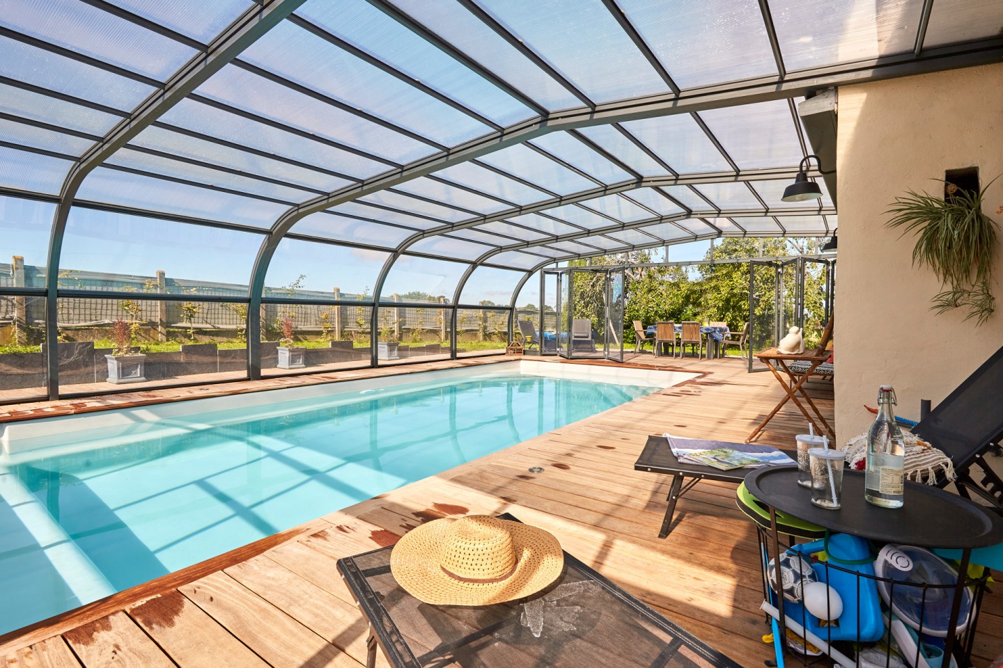 Abri de piscine Adossé