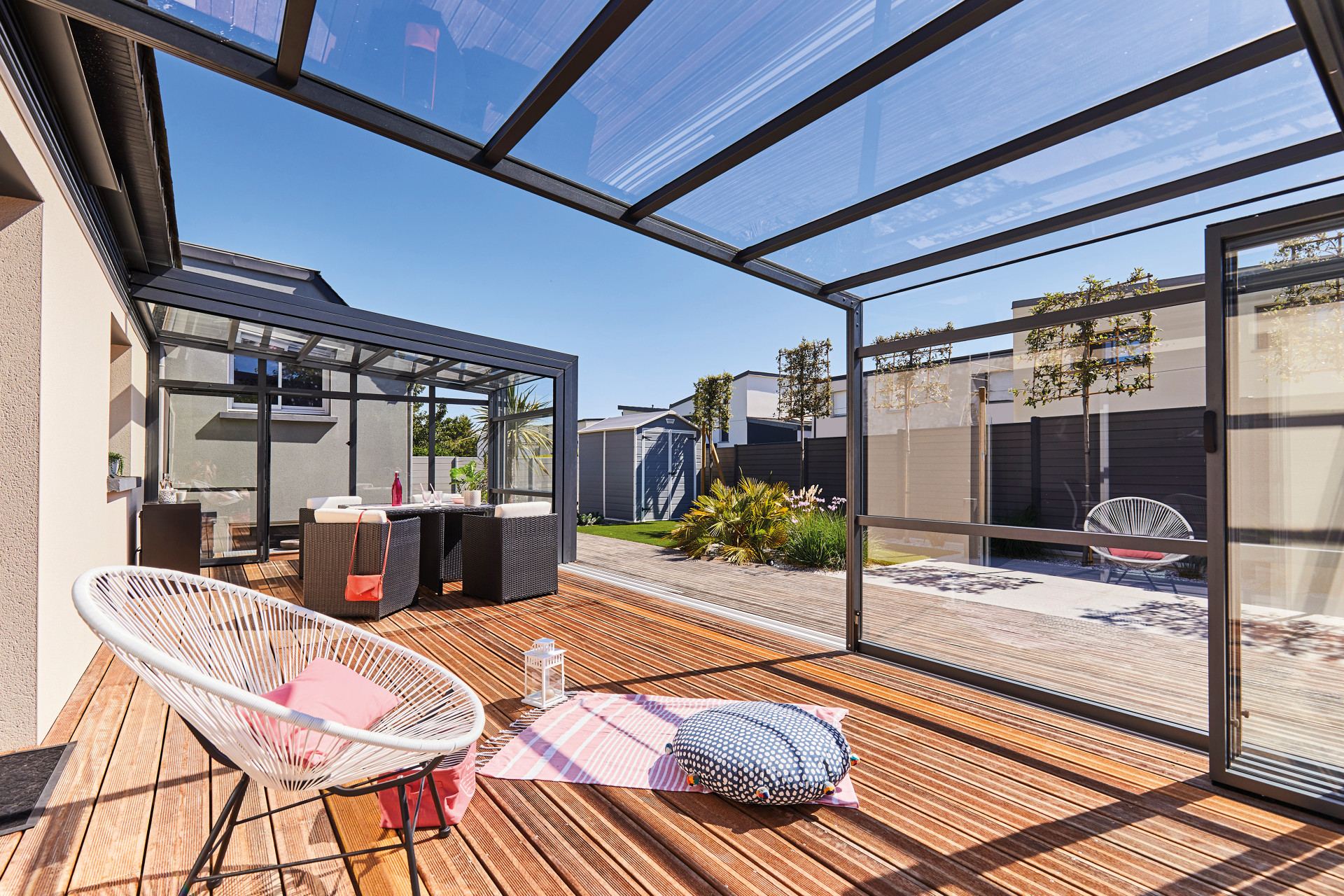 ABRIS de TERRASSE BALCON pour aménager sa Loggia I Bow window coulissante  et amovible