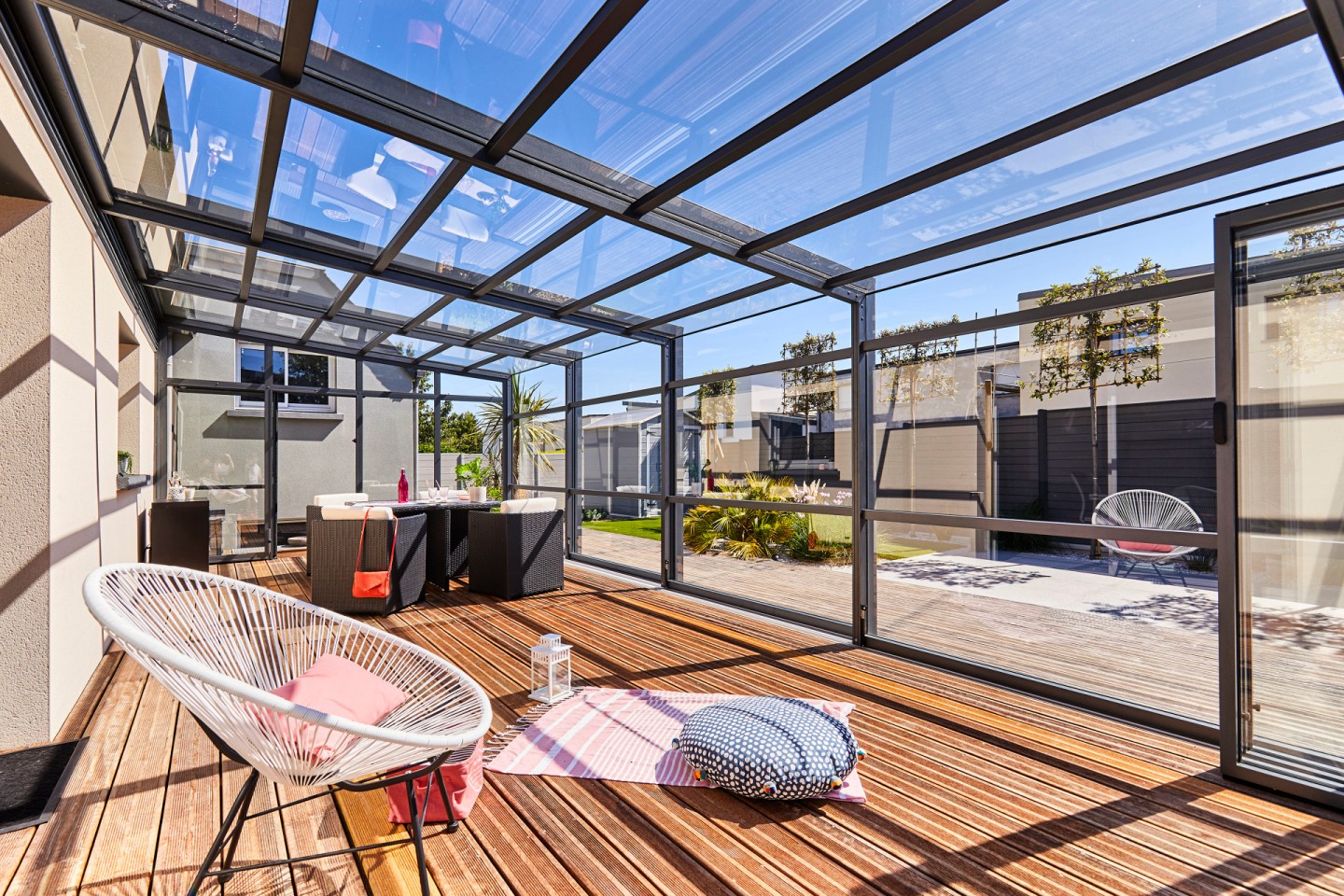 ABRIS de TERRASSE BALCON pour aménager sa Loggia I Bow window coulissante  et amovible