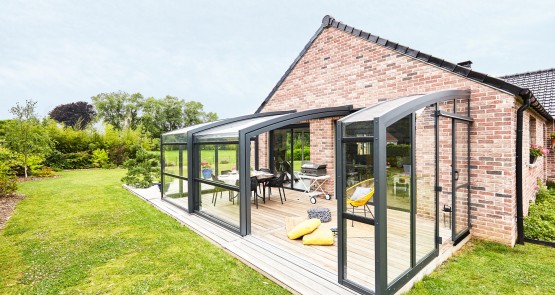 abri terrasse tendanz télescopique anthracite
