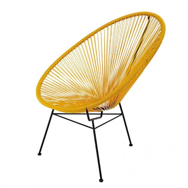 Fauteuil de jardin jaune, Maisons du Monde
