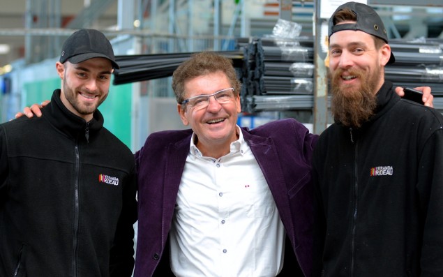 Andrew Donald à gauche, Gustave Rideau au centre et Cyril Selin à droite
