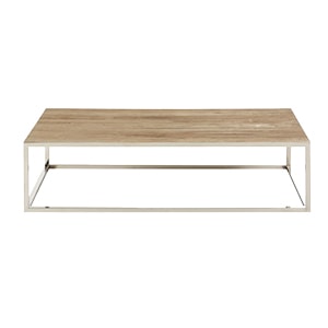 Table basse en orme recyclé et inox – Maison du Monde
