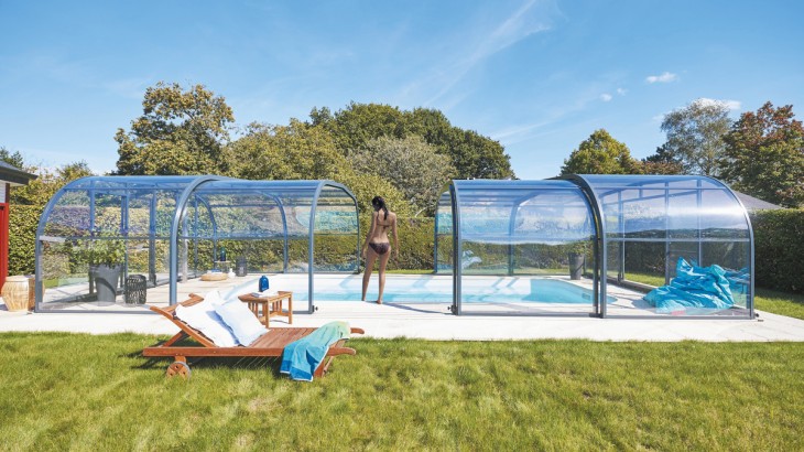 Abri de piscine Elliptik Haut télescopique  