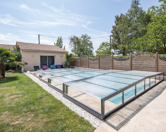 ABRI DE PISCINE TRIPTIK semi-plat