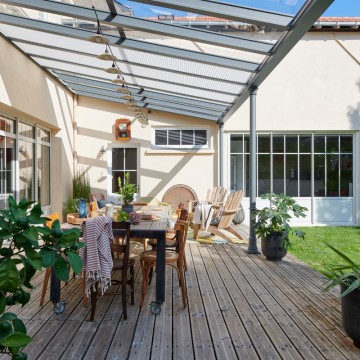 Pergola Luminov avec toiture en verre