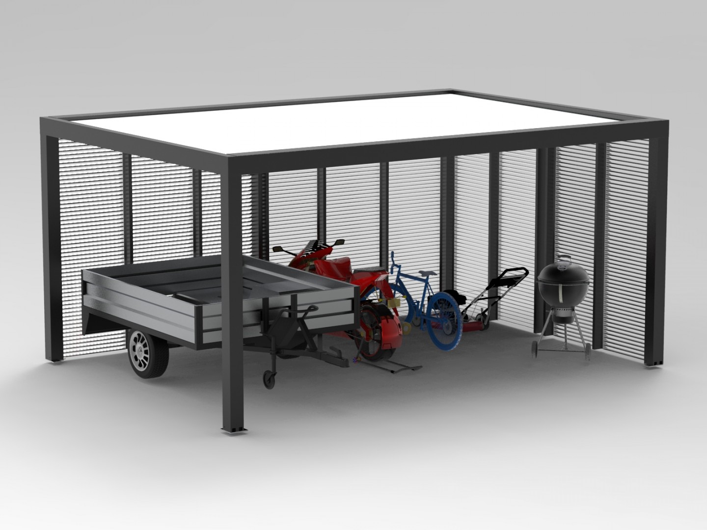 Un carport abri de jardin pour stocker vos biens 
