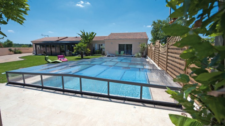 ABRI DE PISCINE TRIPTIK semi-plat 