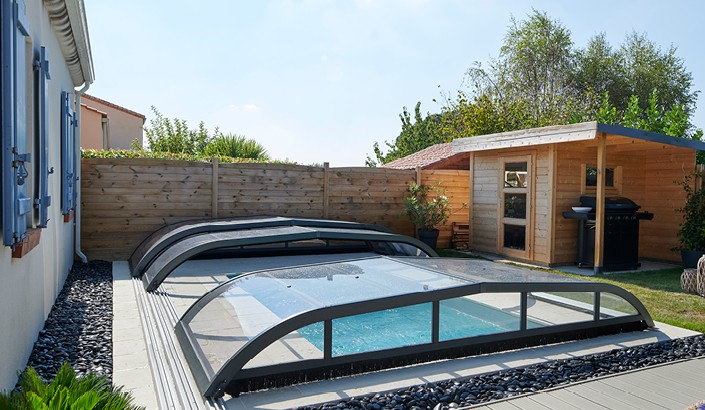 Abri de piscine Elliptik Bas 
