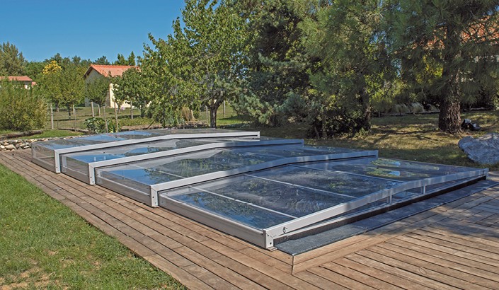 Abri de piscine Triptik Semi-Plat  