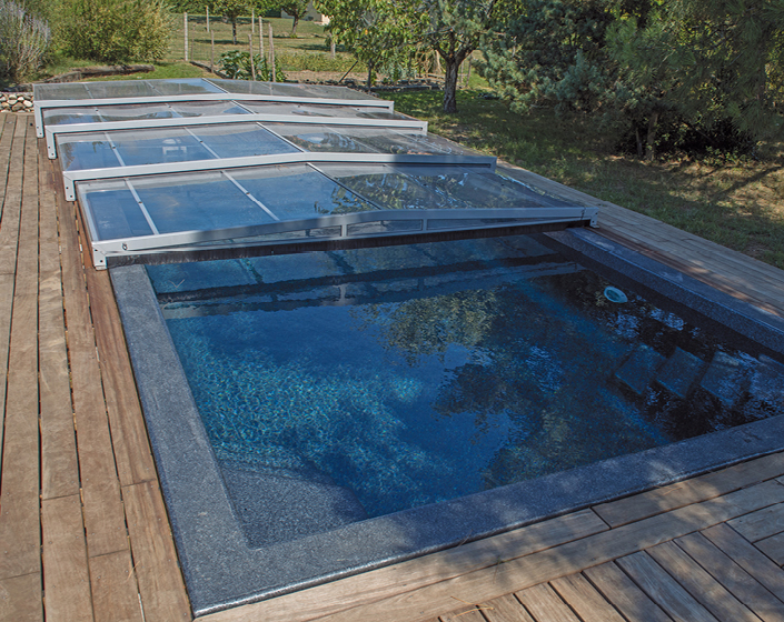 ABRI DE PISCINE TRIPTIK semi-plat