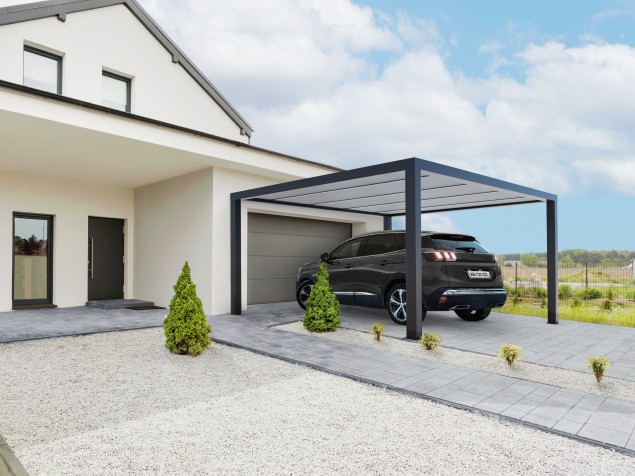 Carport adossé au garage