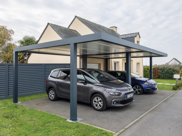 Double carport en aluminium

