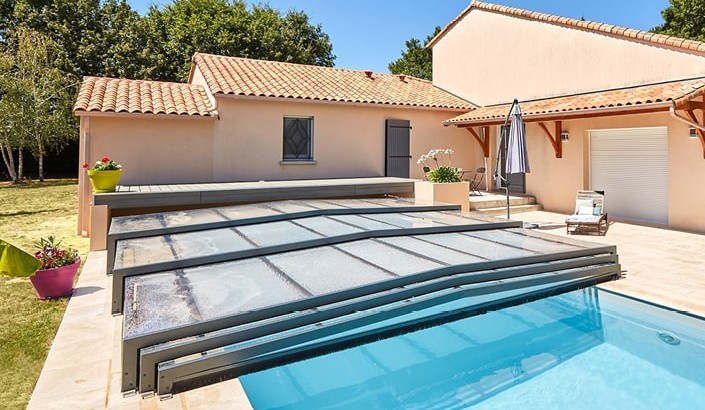 Abri de piscine Triptik Semi-Plat  