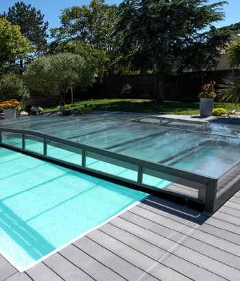 ABRI DE PISCINE TRIPTIK semi-plat 