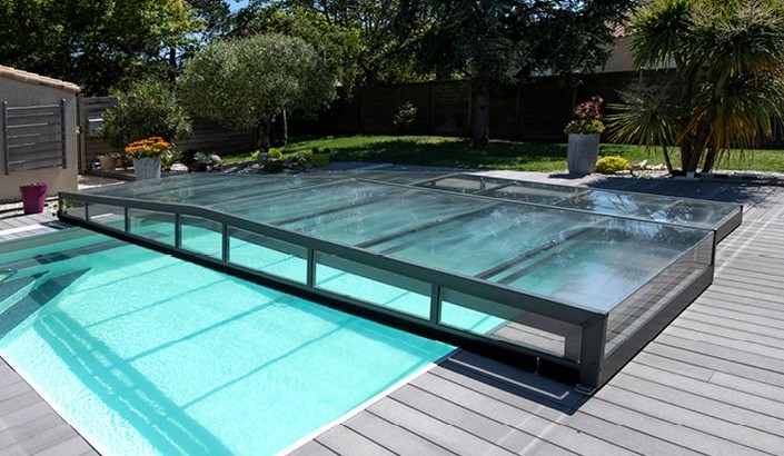 ABRI DE PISCINE TRIPTIK semi-plat 