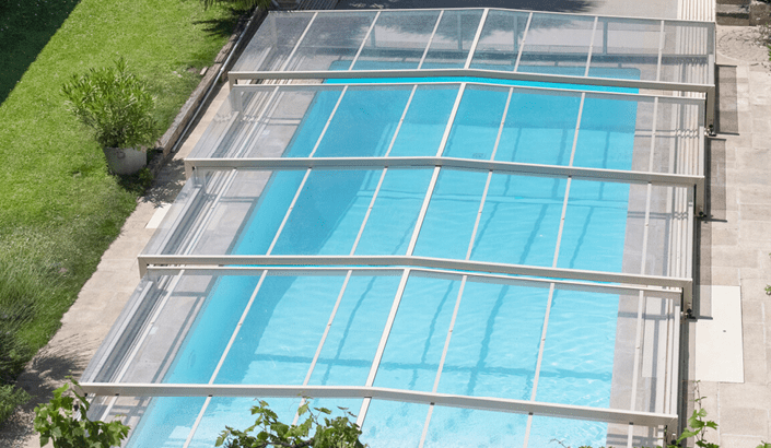 ABRI DE PISCINE TRIPTIK semi-plat 