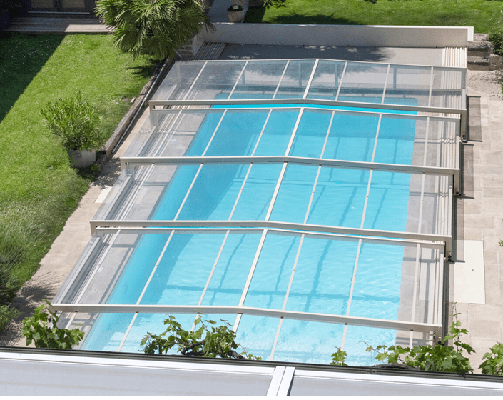 ABRI DE PISCINE TRIPTIK semi-plat