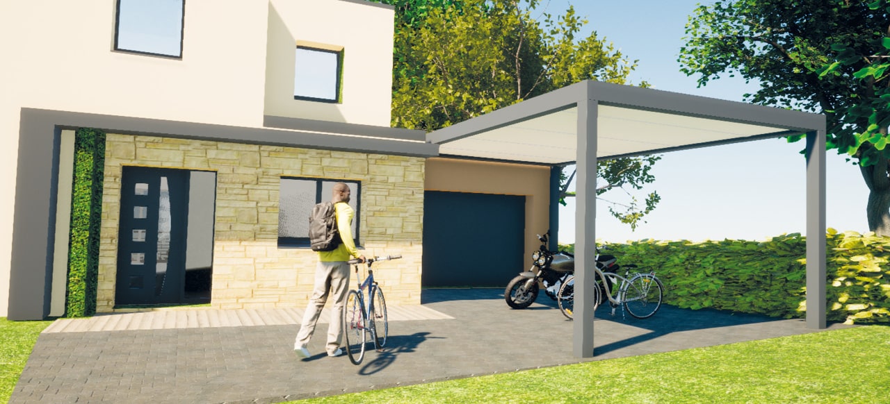 Le carport moto et vélo
