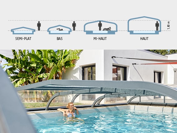 HYY AR - Dôme de piscine rond en PVC transparent 315 x 158 cm