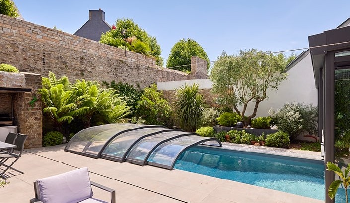 Abri de piscine Elliptik Bas  