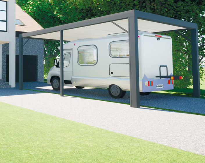 Carport alu pour camping-car ou caravane
