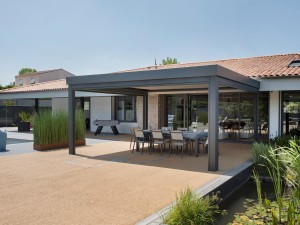 pergola toit plat galerie