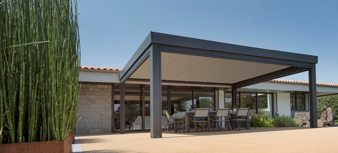 Pergola toit plat