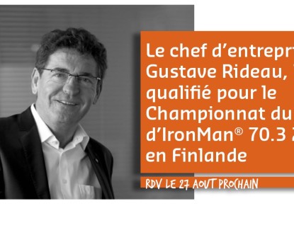 Le chef d’entreprise Gustave Rideau, 71 ans, qualifié pour le Championnat du Monde d’IronMan® 70.3 2023 en Finlande