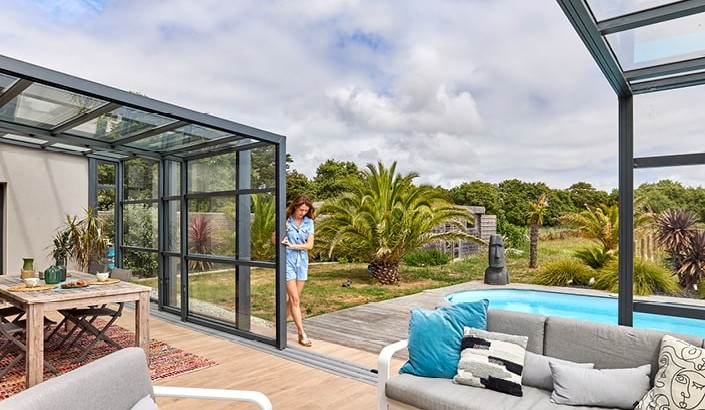 Abri de terrasse Graphik télescopique