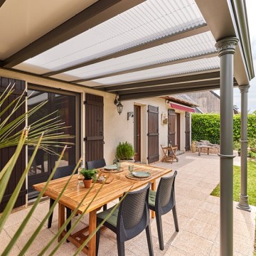 Pergola Luminov avec toiture en verre