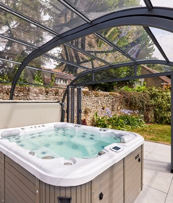 Abri de spa télescopique