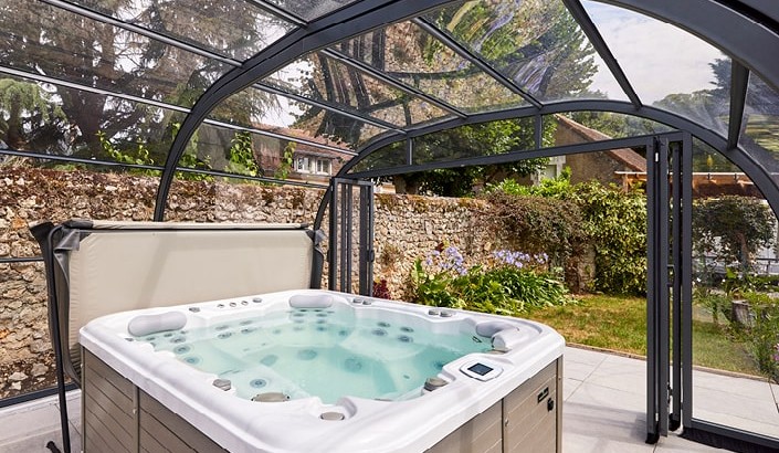 Abri de spa télescopique