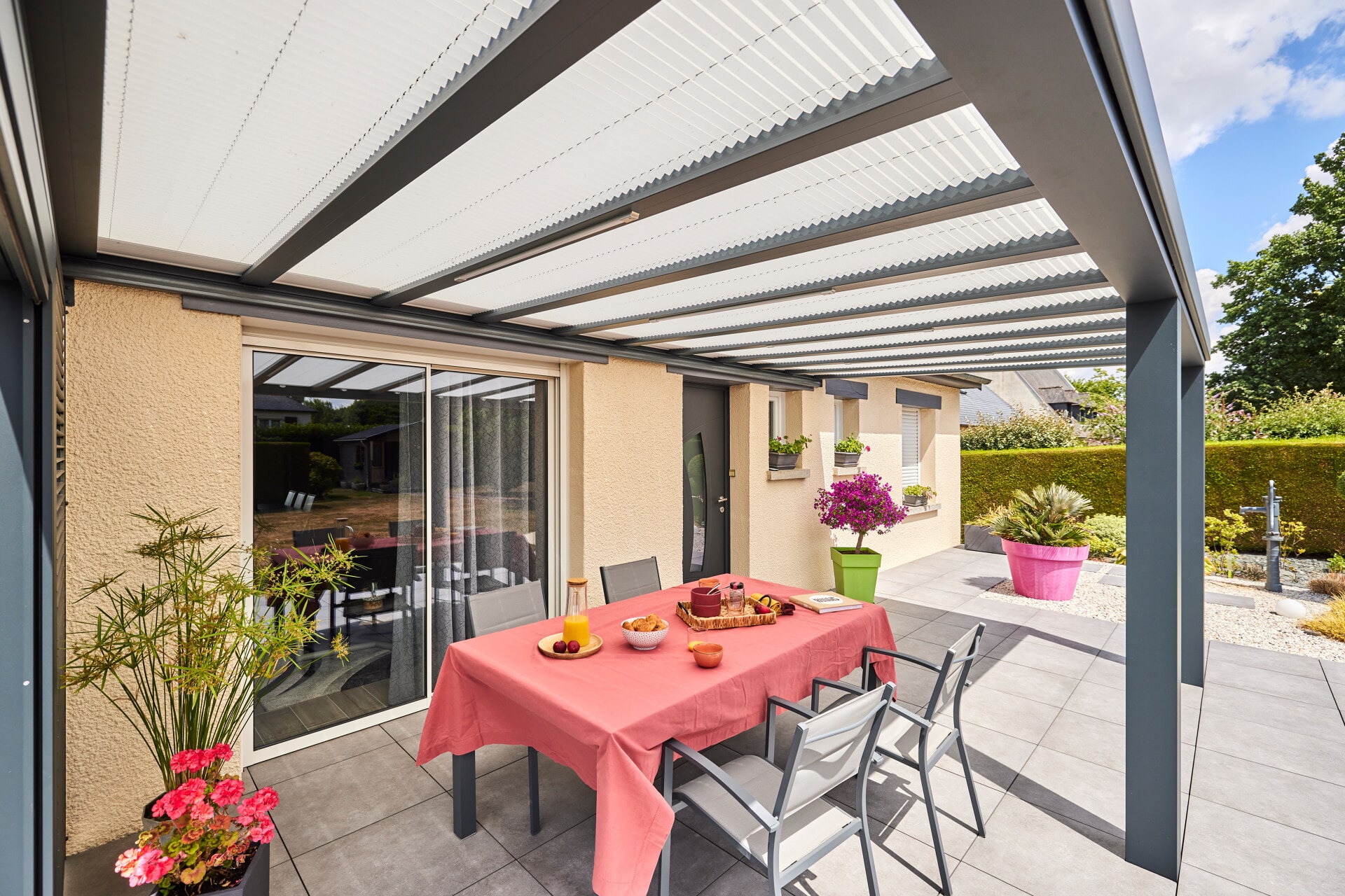 Pergola Luminov avec toiture en verre 