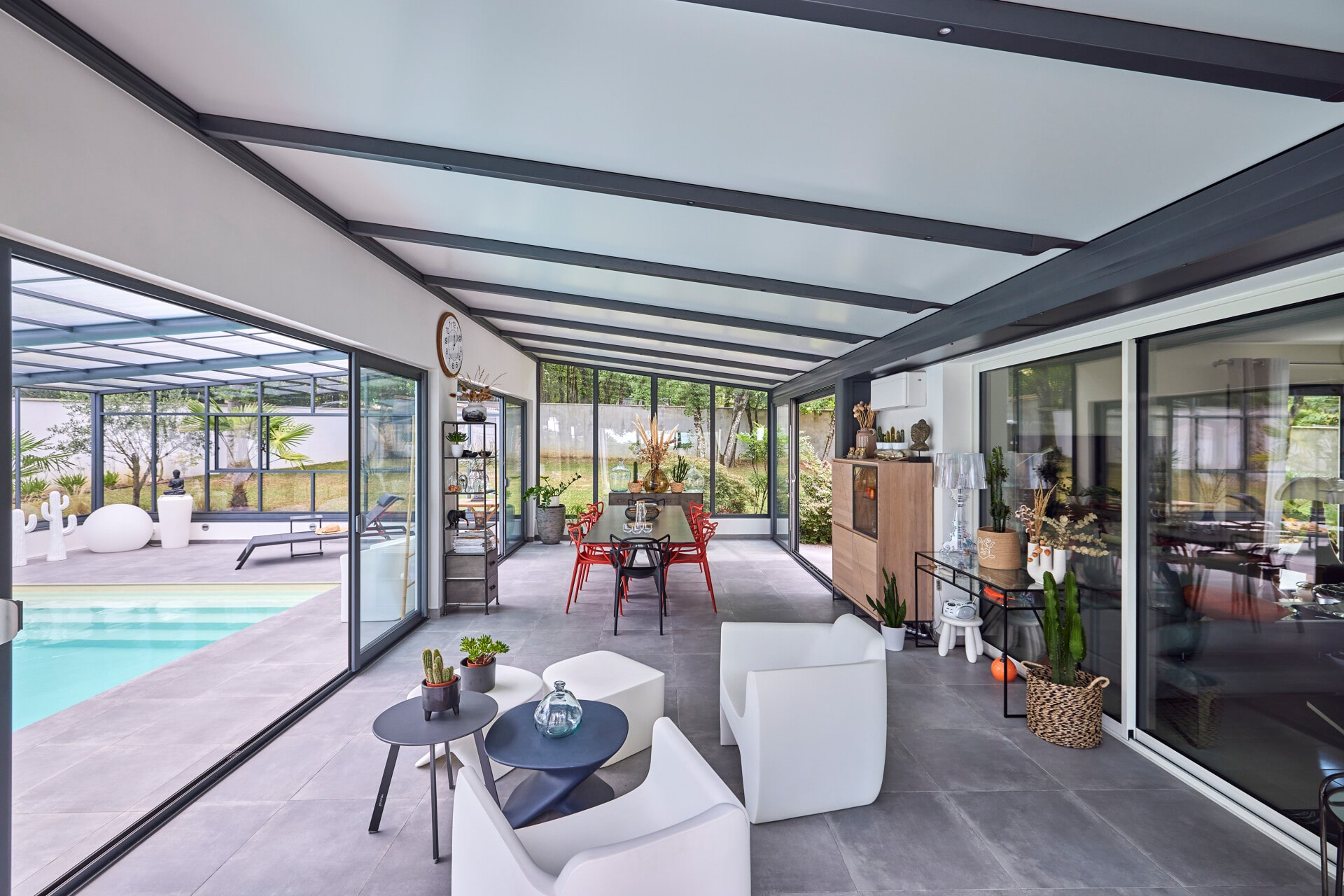 Véranda : toiture en panneaux isolants