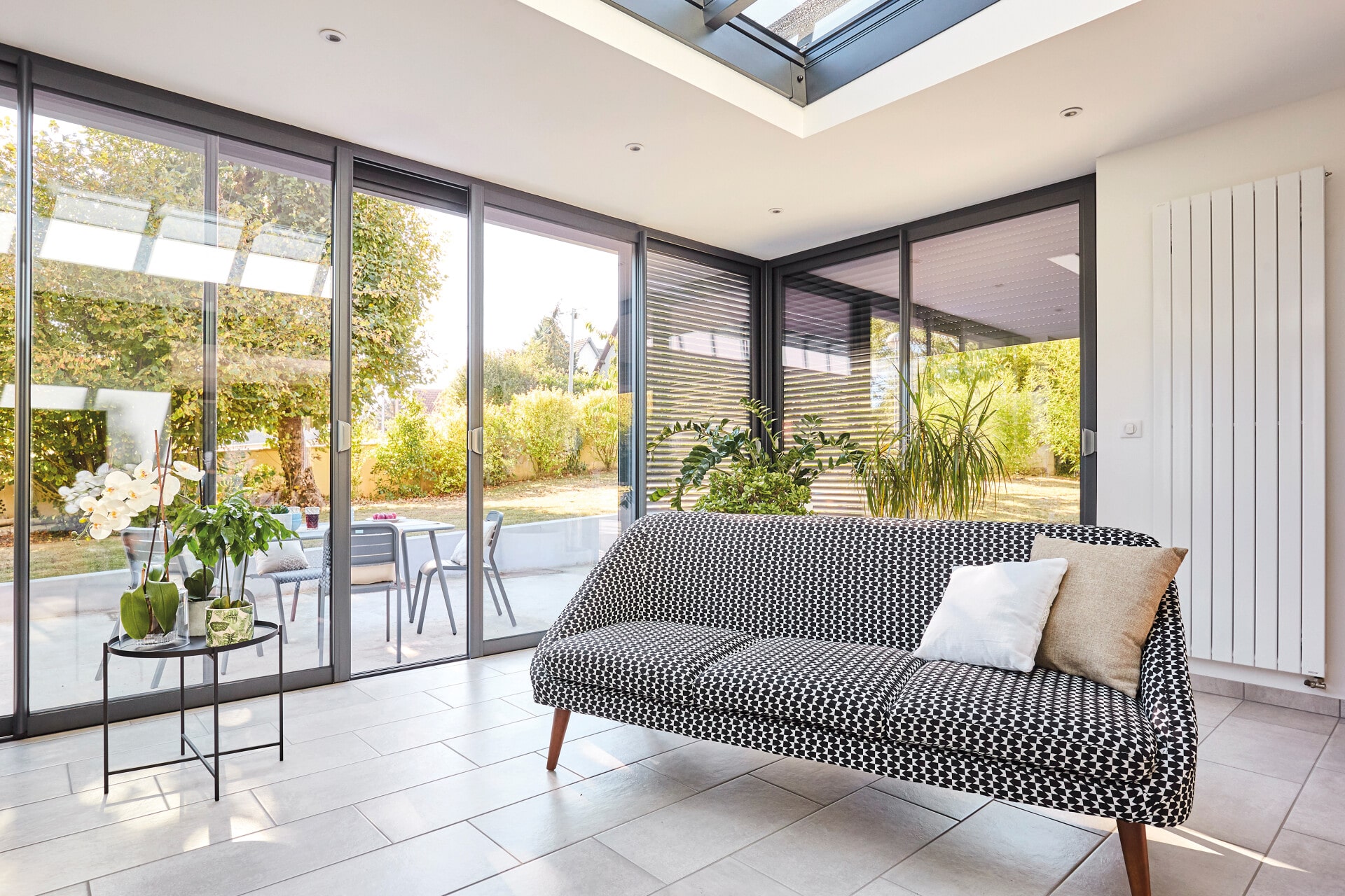 Véranda : façade en vitrage