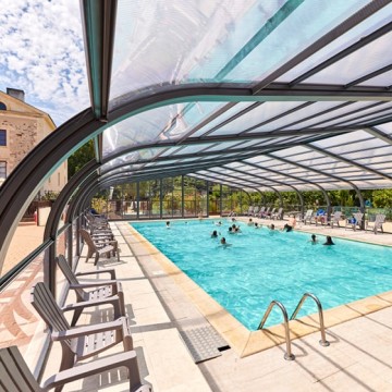 Abri de piscine Elliptik Haut à panneaux relevables