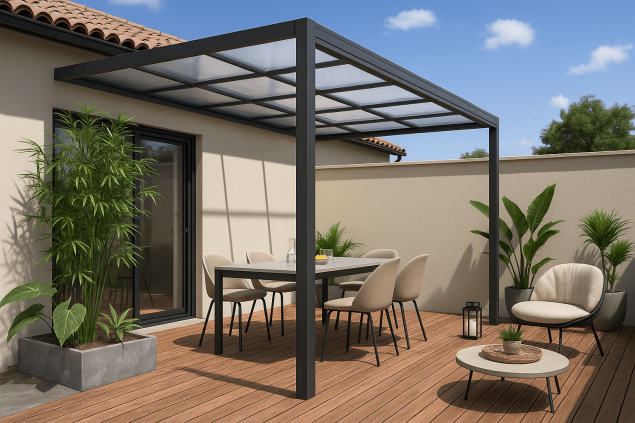 pergola toiture polycarbonate