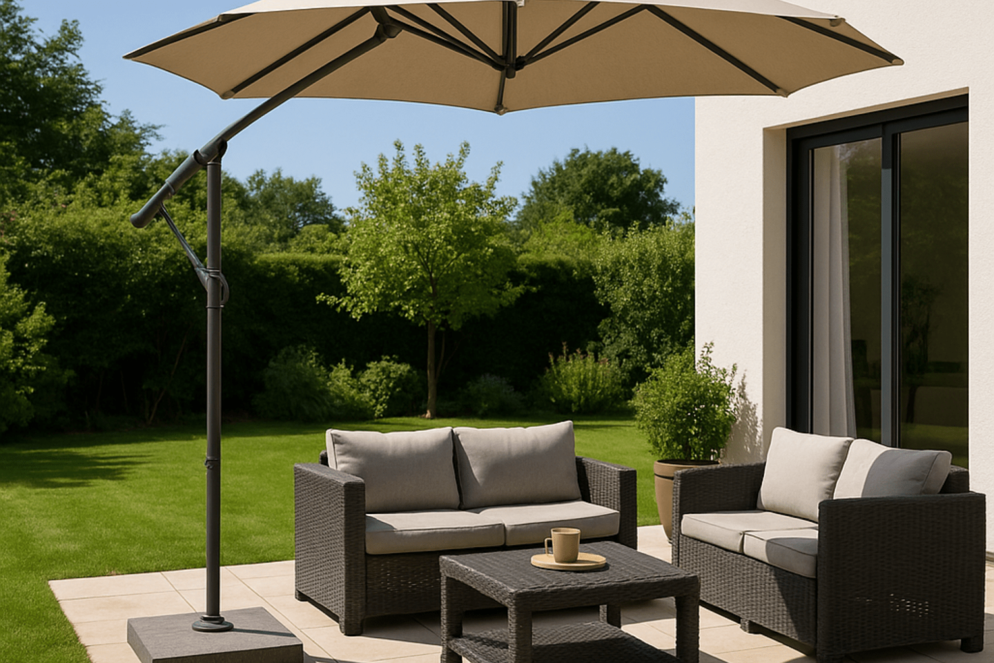 Le parasol : simple et modulable
