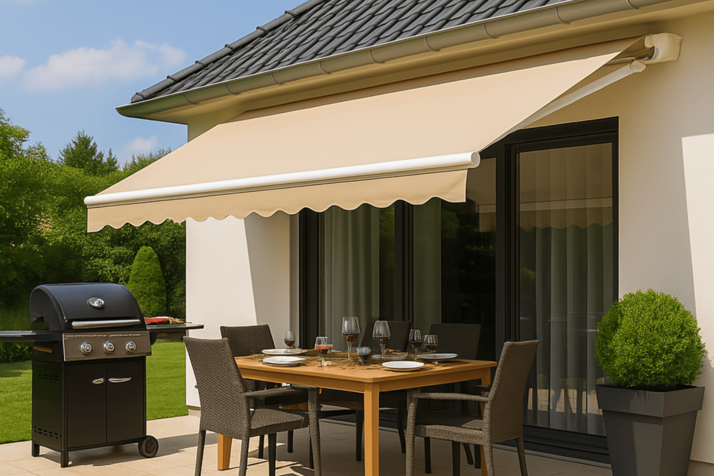 Le store banne : protection réglable 

