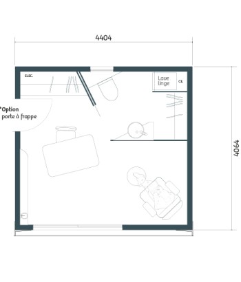 Studio de jardin ORIGAMI 20.TROIS version « office »