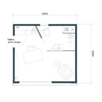 Studio de jardin ORIGAMI 20.TROIS version « office »