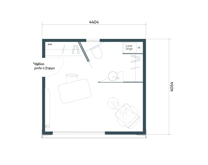 Studio de jardin ORIGAMI 20.TROIS version « office »