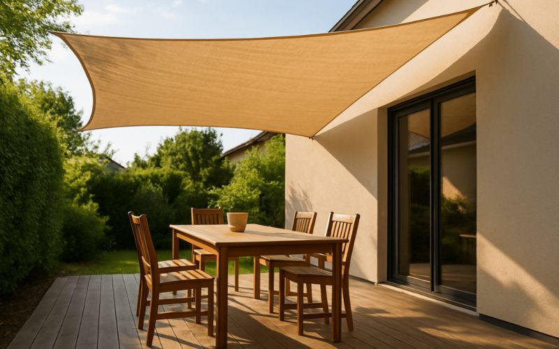 Le voile d’ombrage : moderne et aérien
