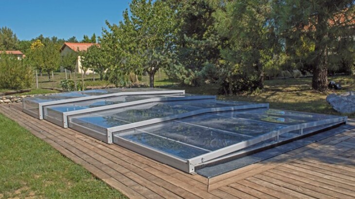 Abri de piscine Triptik Semi-Plat