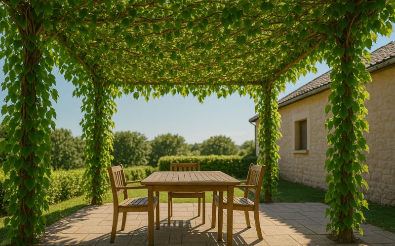 Les plantes grimpantes et la végétation
