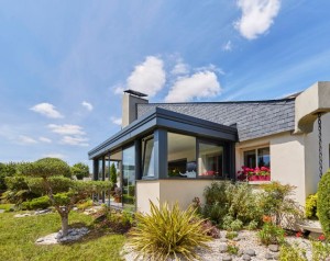 Muret maçonné enduit