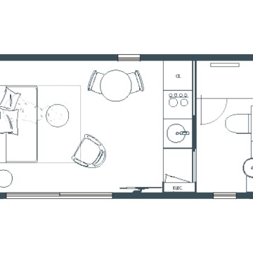 Studio de jardin ORIGAMI version « studio » 20 m²
