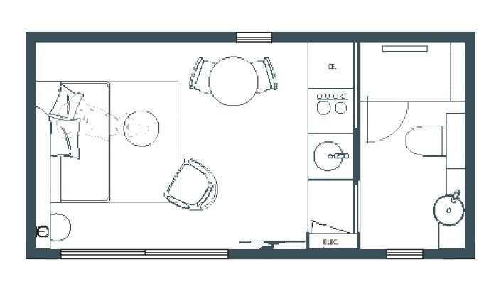 Studio de jardin ORIGAMI version « studio » 20 m²